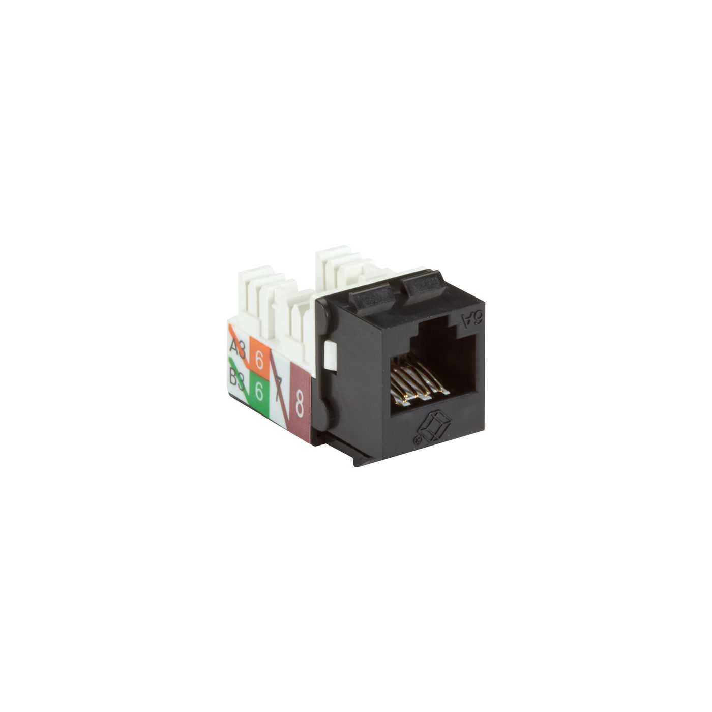 CAT6A KEYSTONE JACK, BLACK