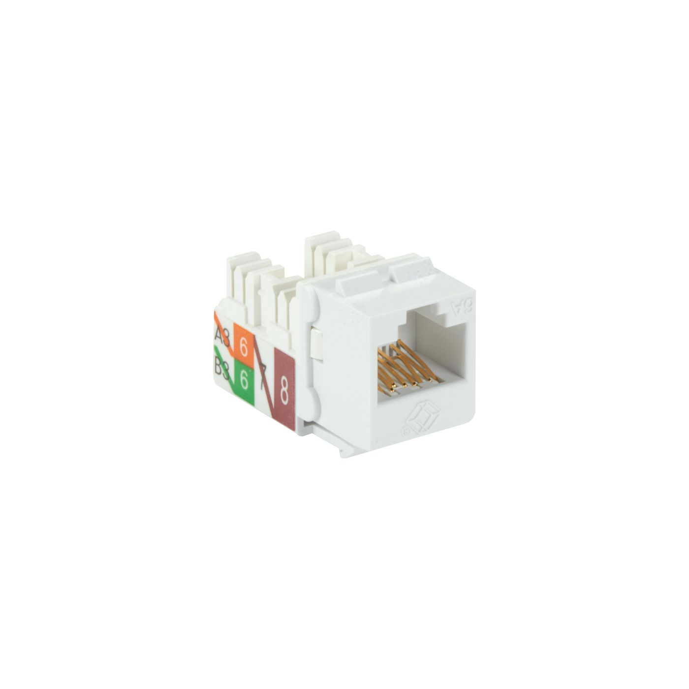 CAT6A KEYSTONE JACK, WHITE