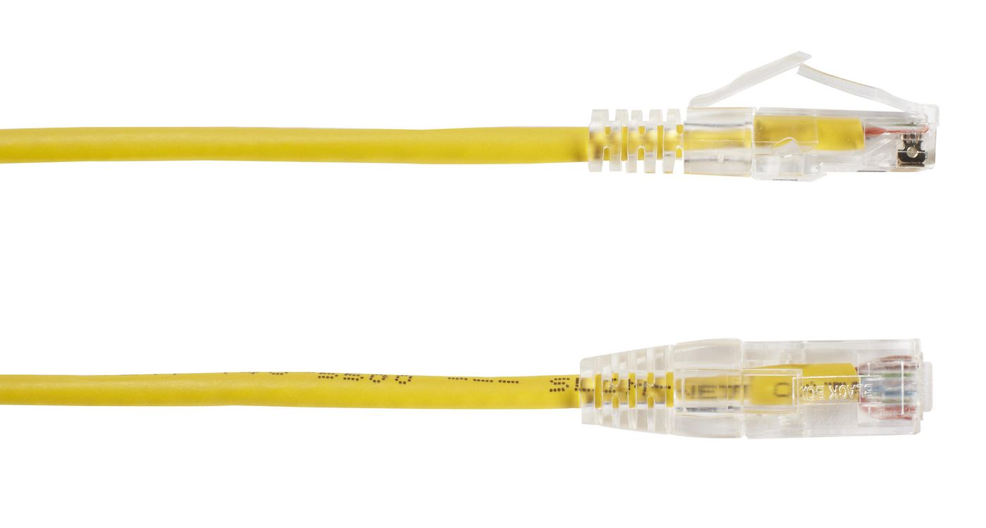 Ultra-thin Patch Cable - CAT6a - Utp - 28awg 250MHz - 50cm - Yellow