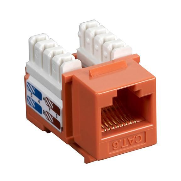 CAT6 KEYSTONE JACK ORANGE 25 - CAT6J-OR-25PAK