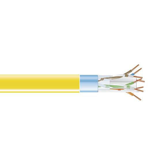 CAT6 Shielded 400-MHz Solid Bulk Cable (f/utp) Pvc 305m Yellow