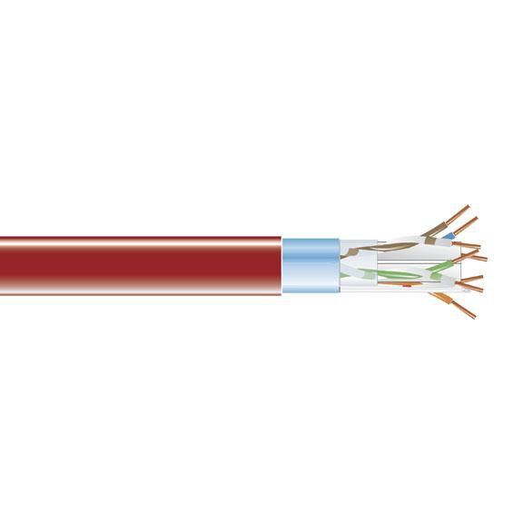 CAT6 Shielded 400-MHz Solid Bulk Cable (f/utp) Pvc 305m Red