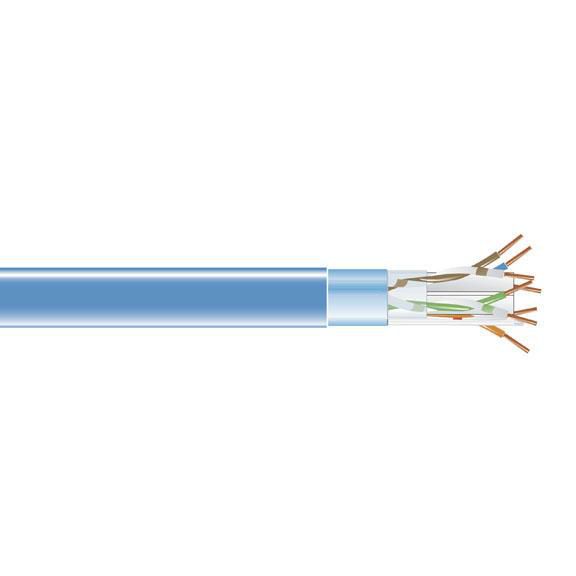 CAT6 Shielded 400-MHz Solid Bulk Cable (f/utp) Plenum 305m Blue