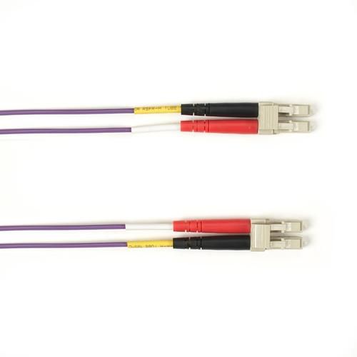 Multimode Fiber Optic Patch Cable - OM3 50/125 - OFNR PVC - LC TO LC - Purple - 1M