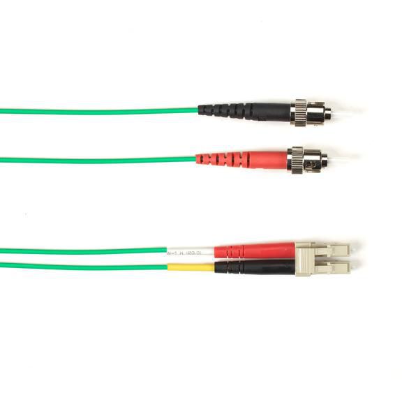 Multimode Fiber Optic Patch Cable - Om3 50/125 - Lc To St - Green - 20m