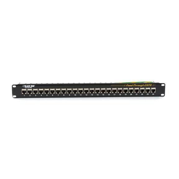 CAT6 Patch Panel Feed-through 1u Shielded 24-port