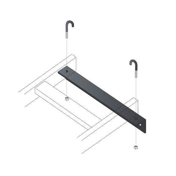 BLACK LADDER RACK SUPPORT