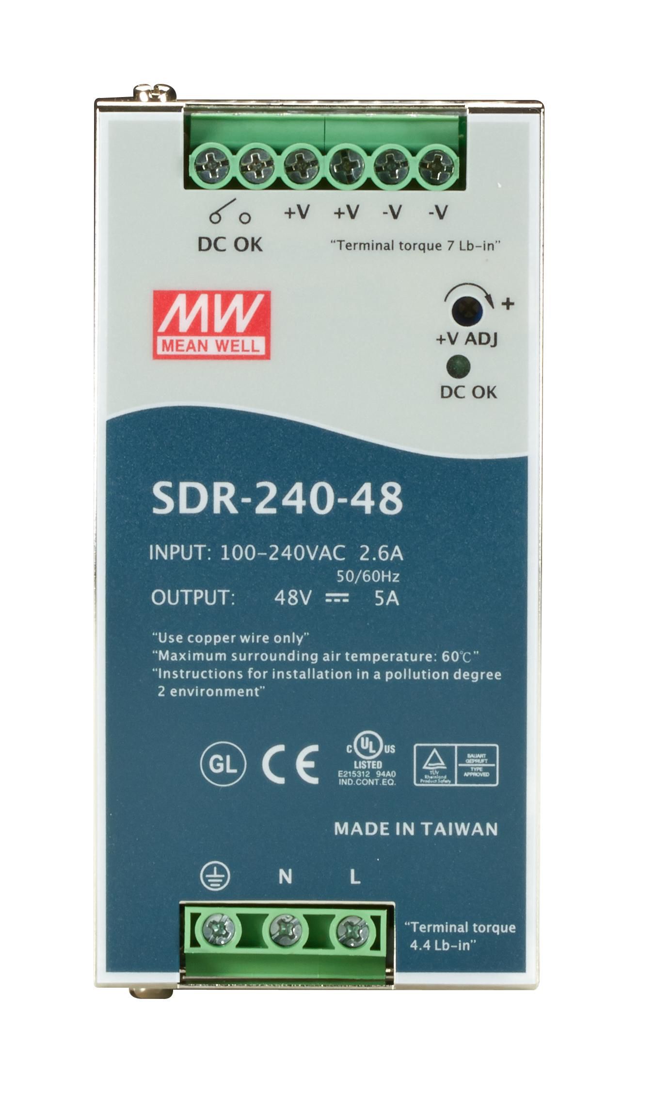Black-Box SDR-240-48 W126135147 DIN RAIL POWER SUPPLY 240W, 