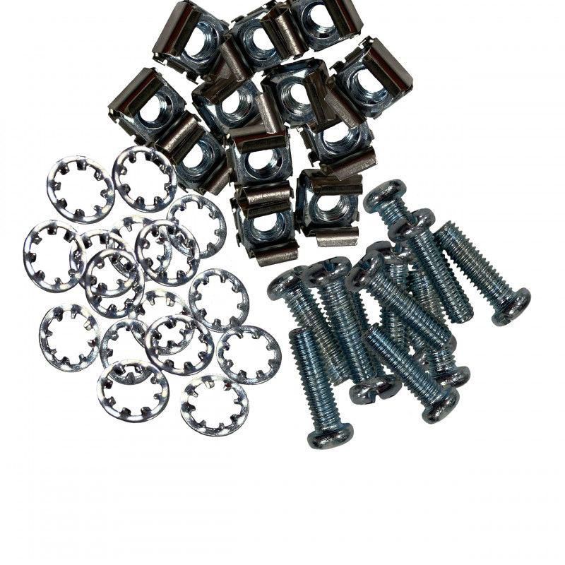 Lanview LVR261708 porta accessori Kit di montaggio (Cage nuts for 19" rack, set - of 50 x M6X20 screws + - washers and nuts - W