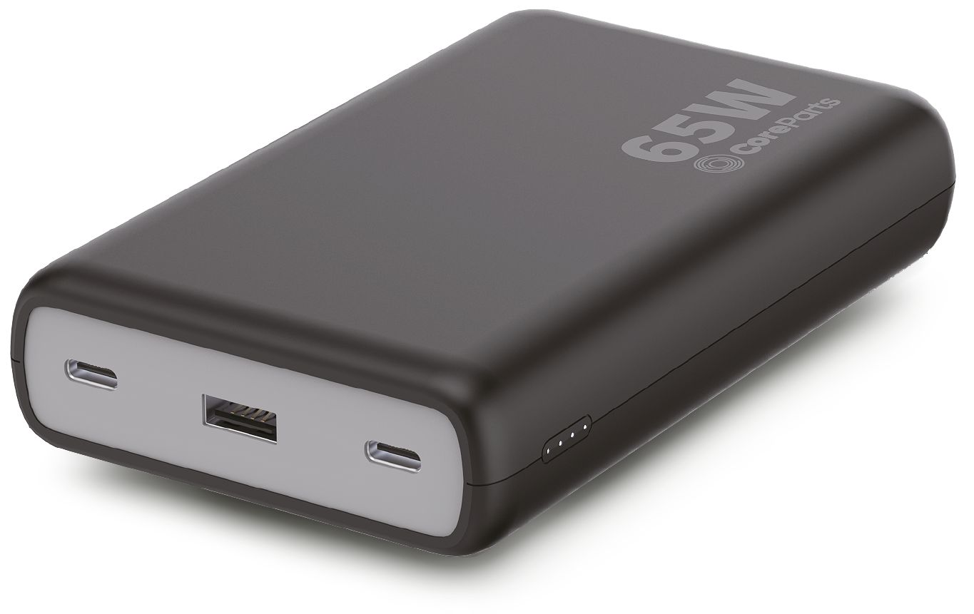 Kompakte USB-Powerbank mit 20.000 mAh, USB-C PD, QC 3.0, 3 A, 65 W