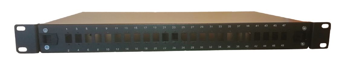 Fibre patch panel 19" 1U 24