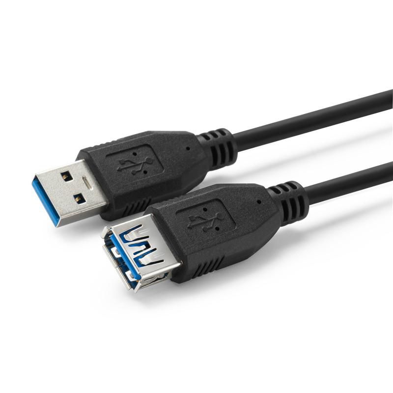 MICROCONNECT USB3.0  A-A 2m M-F, Black