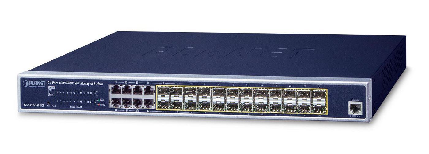 PLANET TECHNOLOGY 24-PORT SFP MANAGED SWITCH