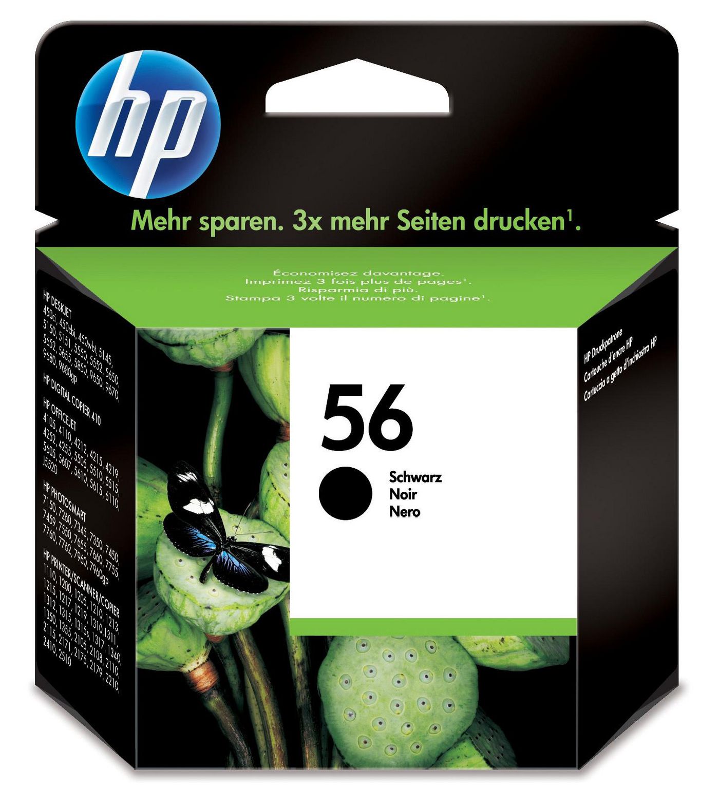 HP C6656AEUUS C6656AE#UUS Ink Black, 9ml No. 56 High 