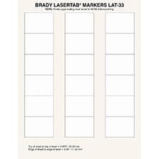 Brady LAT-33-759-1 W126063491 LaserTab Laser Printable 