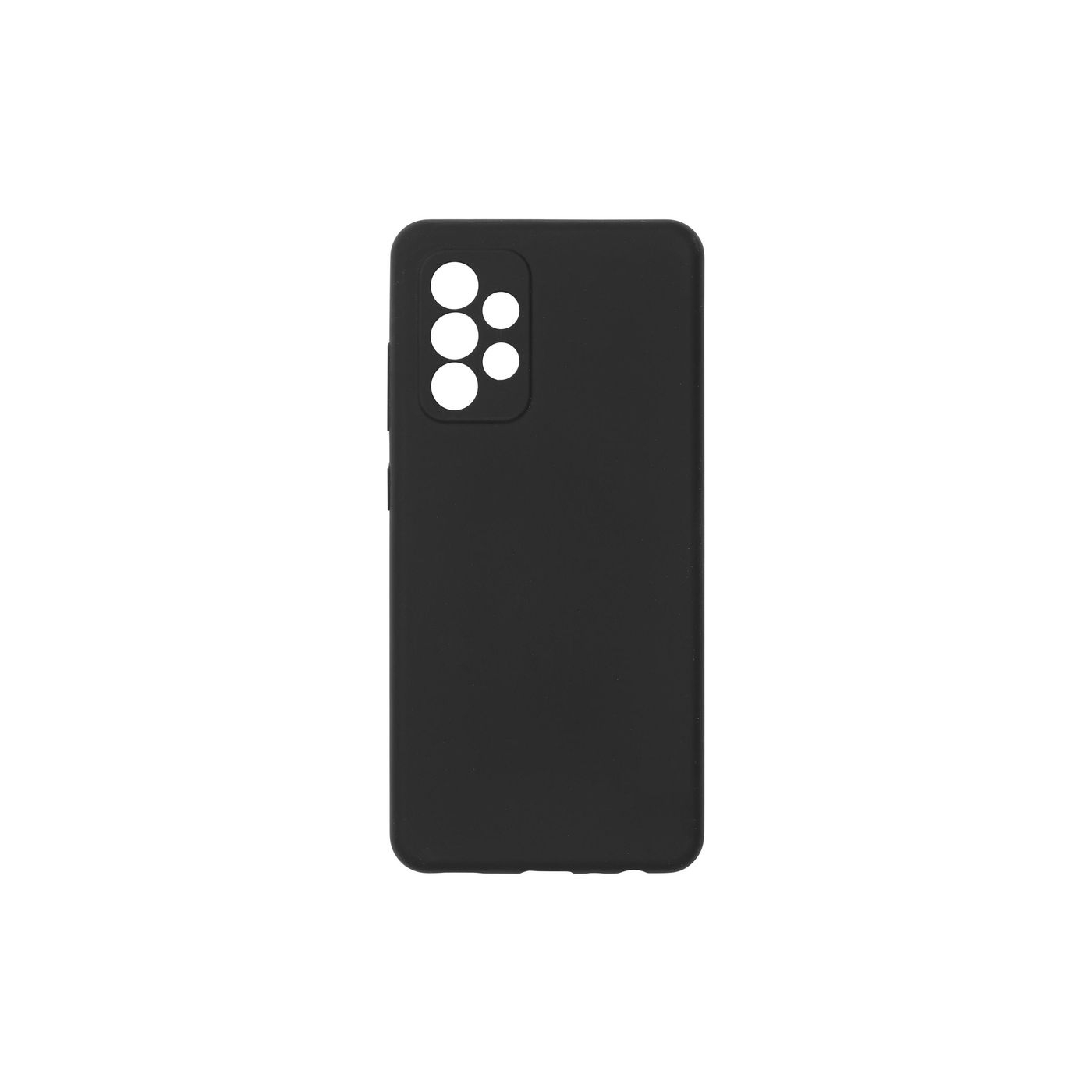 ESTUFF - Hintere Abdeckung für Mobiltelefon - Silikon - Schwarz - für Samsung Galaxy A52, A52 5G
