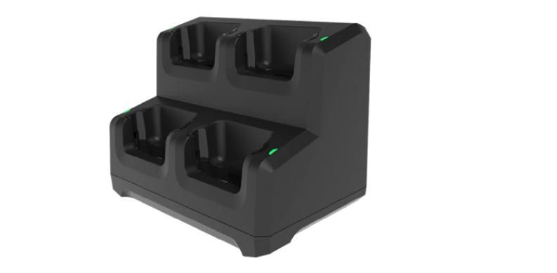 ZEBRA 4-Slot Charge Only Locking Cradle - Handgerät-Ladeständer und Netzteil - für Zebra EC50