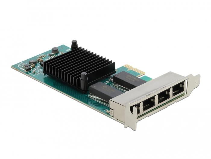 DELOCK PCI Express x1 Karte 4 x RJ45 Gigabit LAN i350