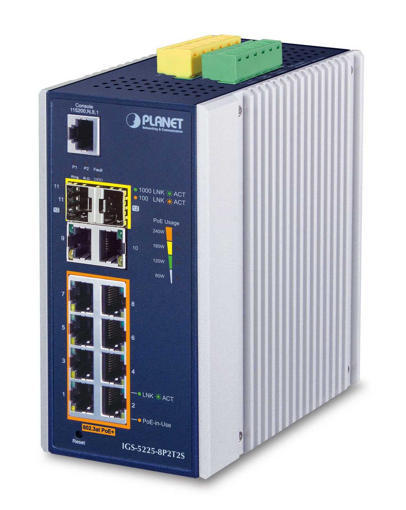 IP30 Industrial L2+/L4 8-Port