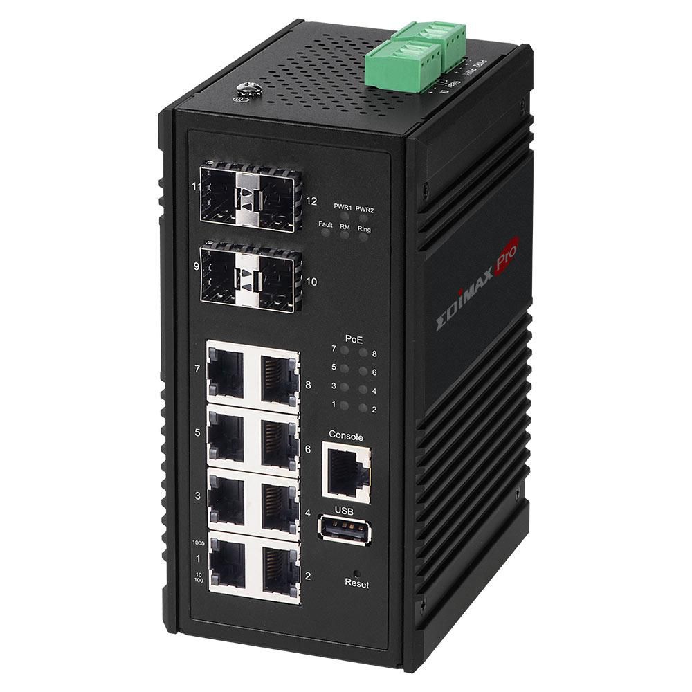 Edimax IGS-5408P W126273050 Industrial 8-Port Gigabit 