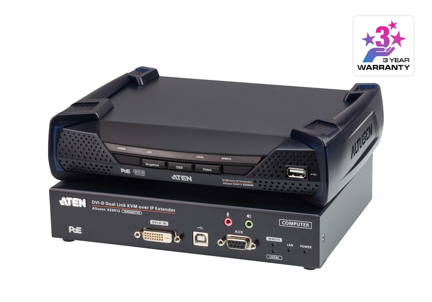 Aten KE6912-AX W125603300 2K DVI-D dual-link KVM over 