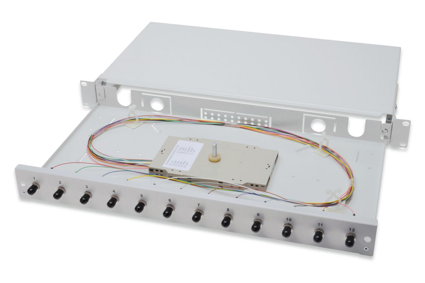 FO splice box, 1U, equipped,