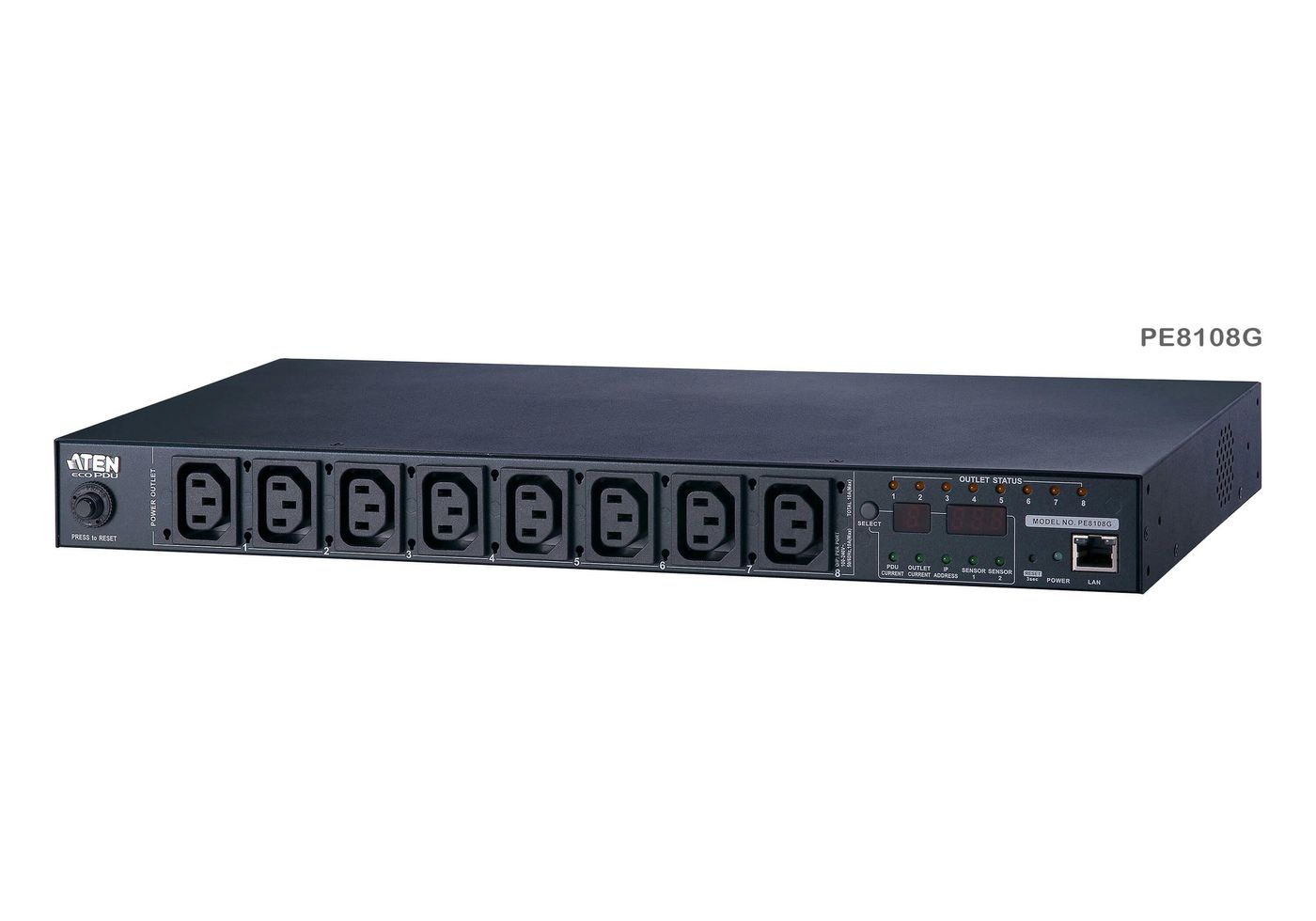 8-outlet 1u Eco Pdu Metered And Switched By Outlet (10a) (8x C13)