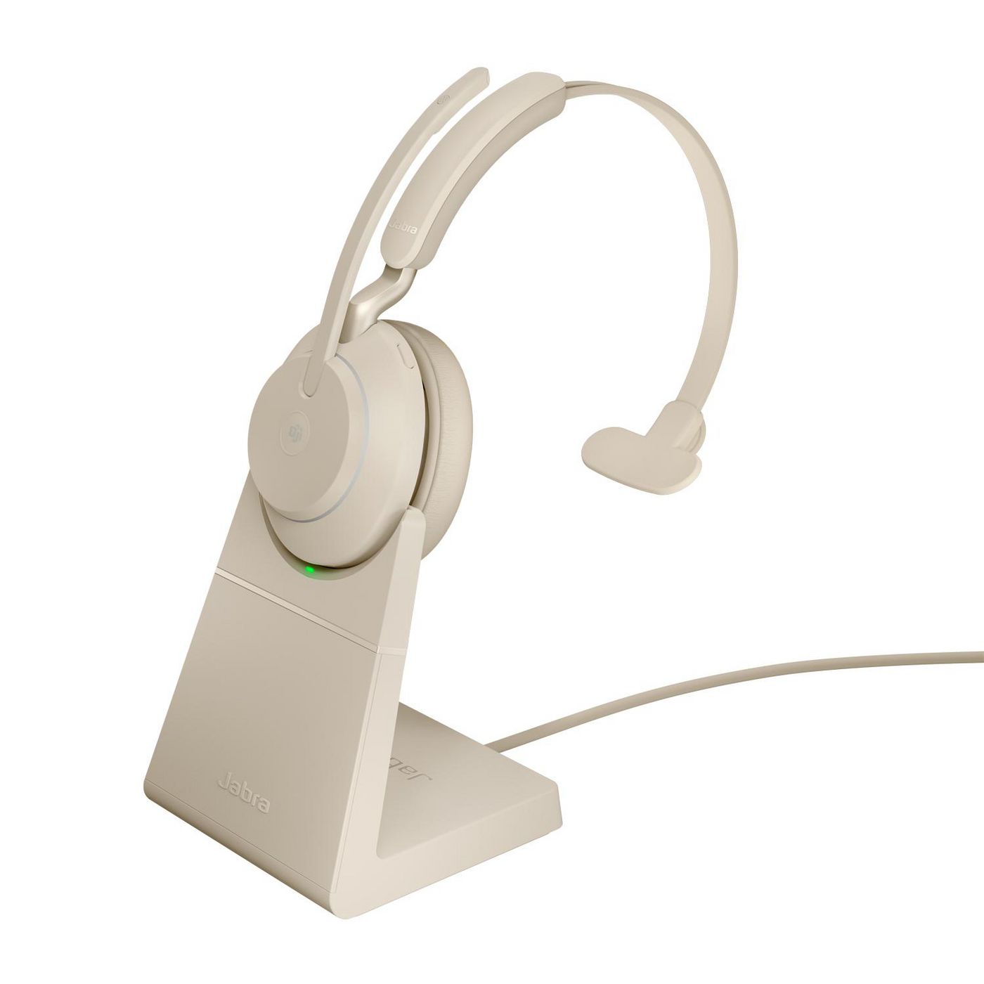Headset Evolve2 65 MS - Mono - USB-C / BT - Beige - with Desk Stand