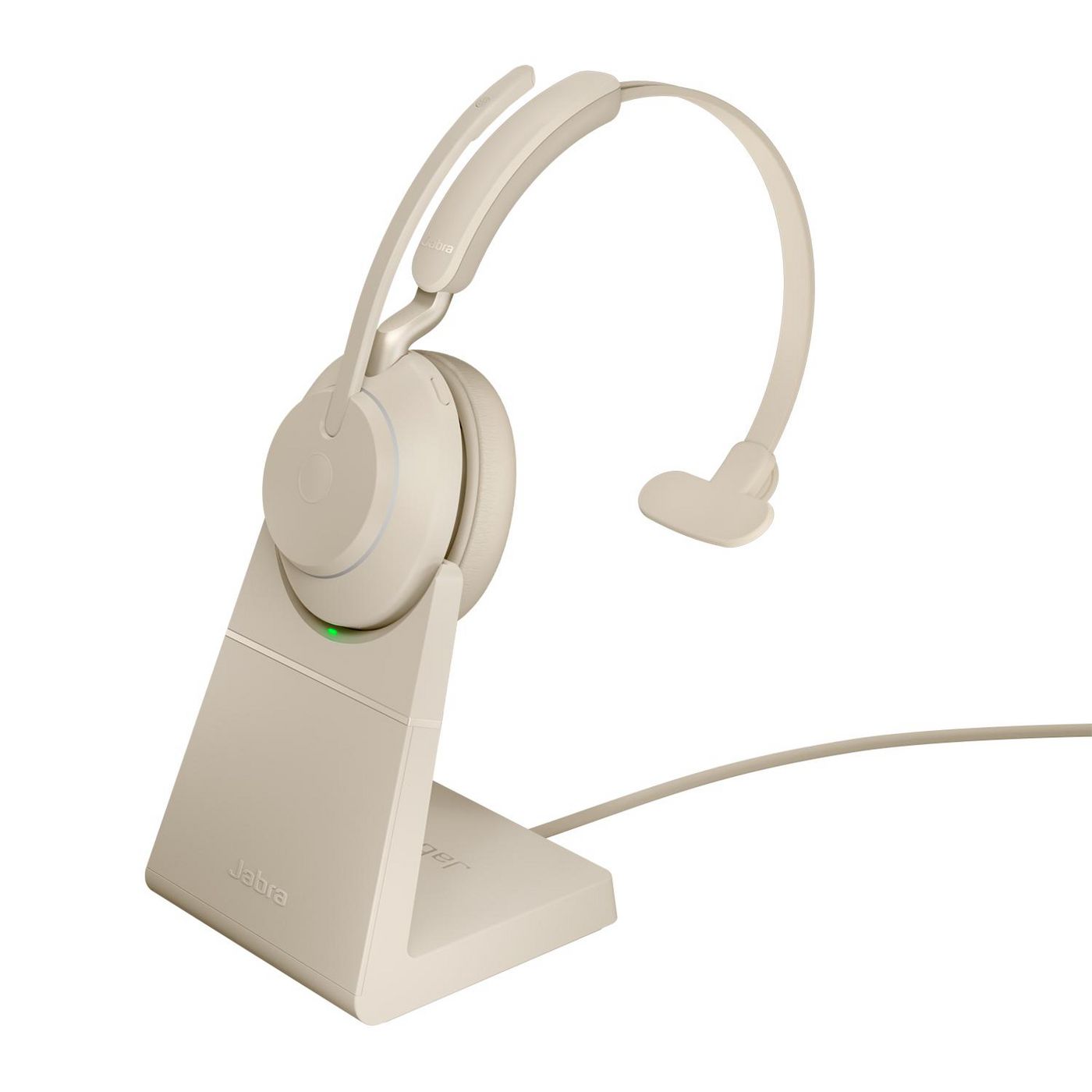 Headset Evolve2 65 UC - Mono - USB-C / BT - Beige - with Desk Stand