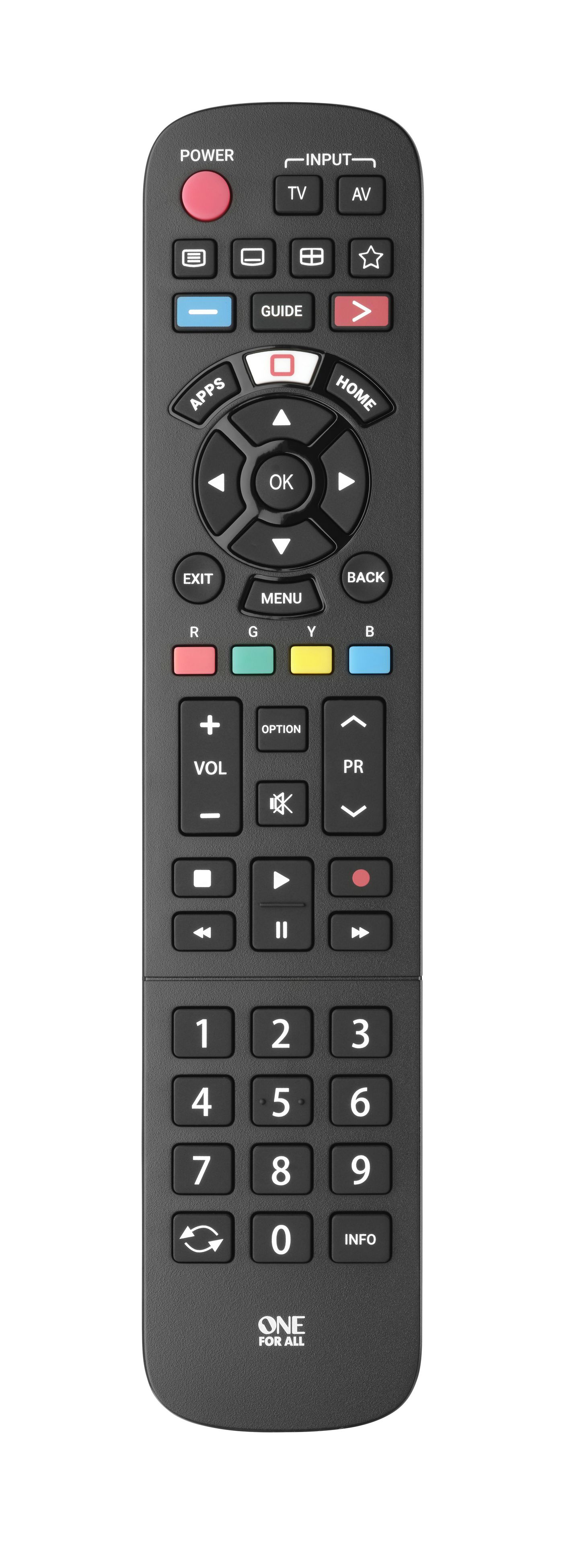 One-For-All URC4914 W126401818 Panasonic 2.0 Remote Control 