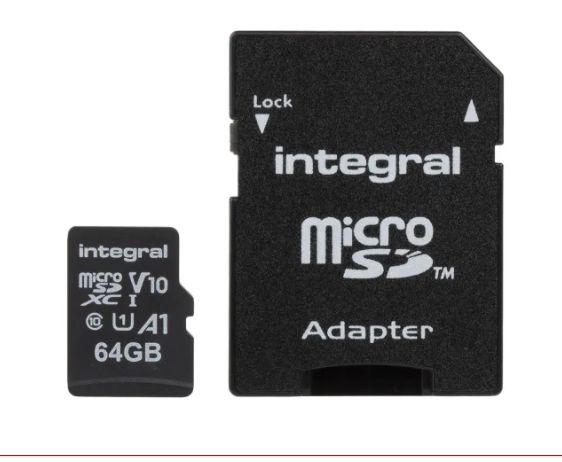 Raspberry-Pi INMSDX64G-100V10 W126459080 Integral Memory Micro SD Card 