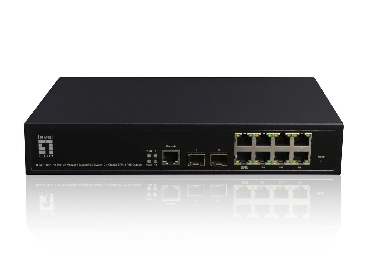 LevelOne GEP-1061 10-PORT L2 MNG GB POE SWITCH 