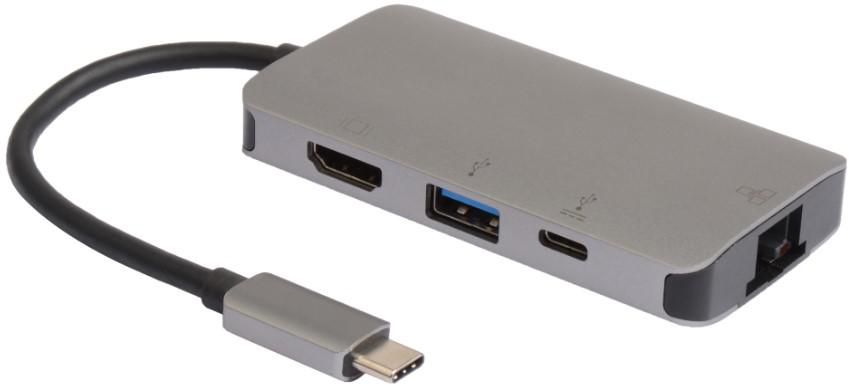 USB-c Mini Dock USB-c To Hdmi, USB A 3.0, USB-c & Rj45