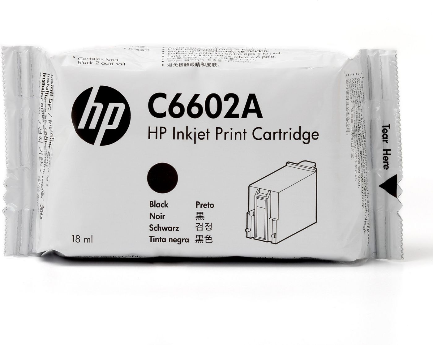 HP C6602A-RFB Ink Cartridge Black 