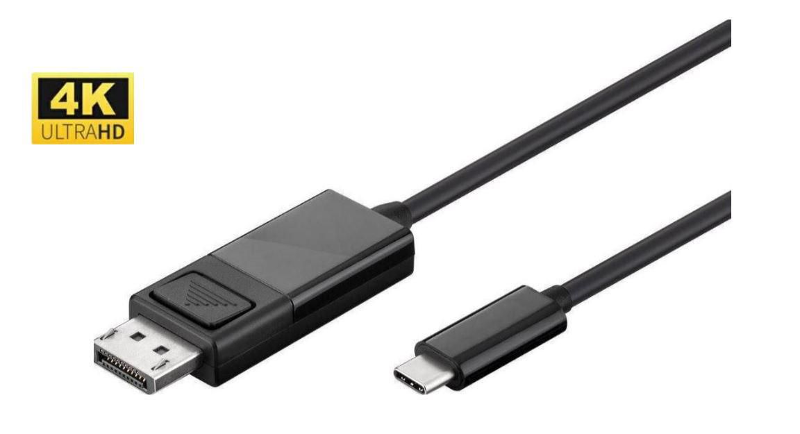 MICROCONNECT USB3.1CDPB2 2m USB C DisplayPort Schwarz Videokabel-Adapter (USB3.1CDPB2)