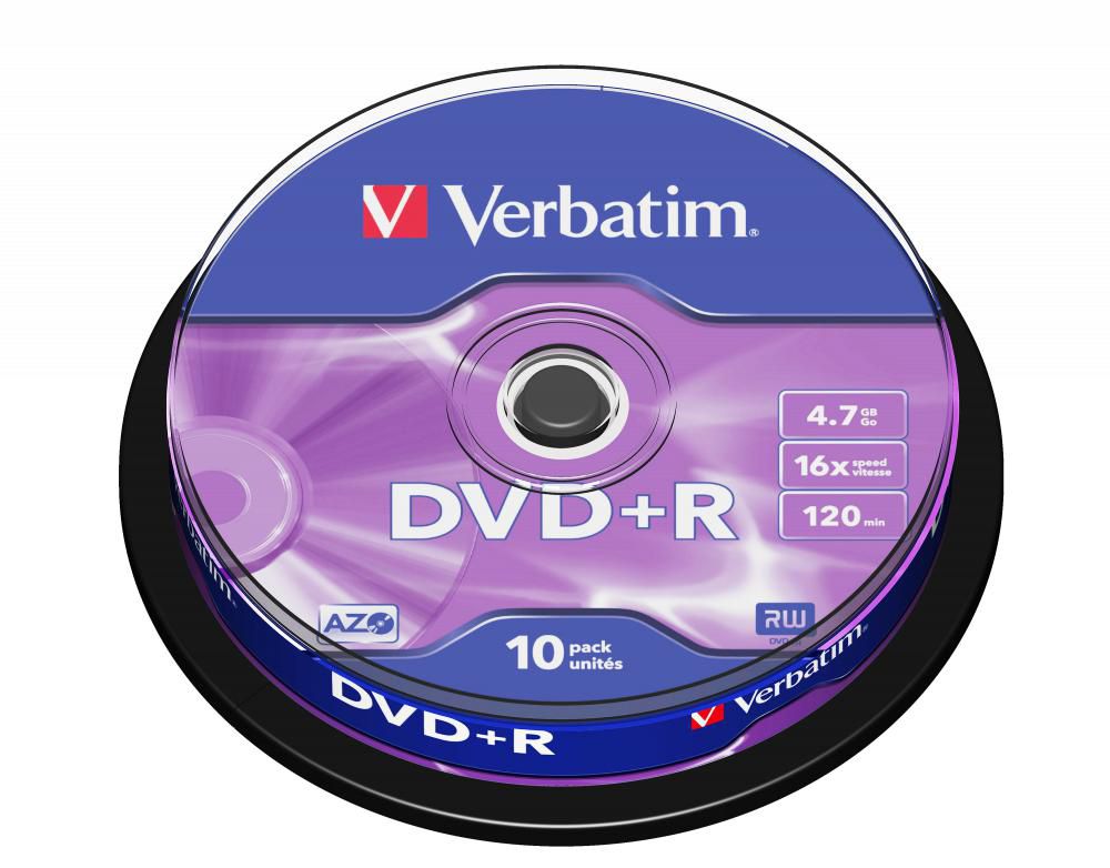 Verbatim 43498 DVD+R  16X 4.7GB Branded 