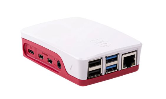 RASPBERRY PI Gehäuse Original für 4B Himbeer/weiß