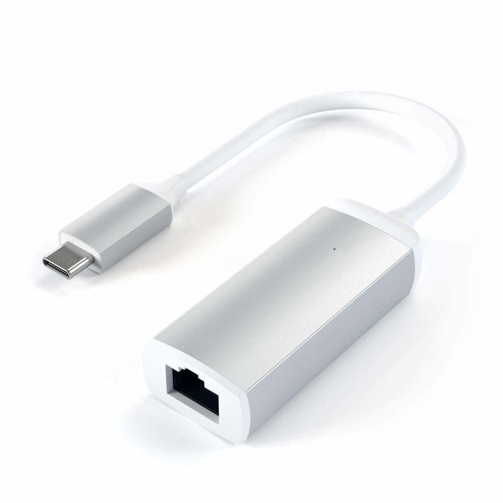 SATECHI USB-C auf Ethernet Adapter Silber