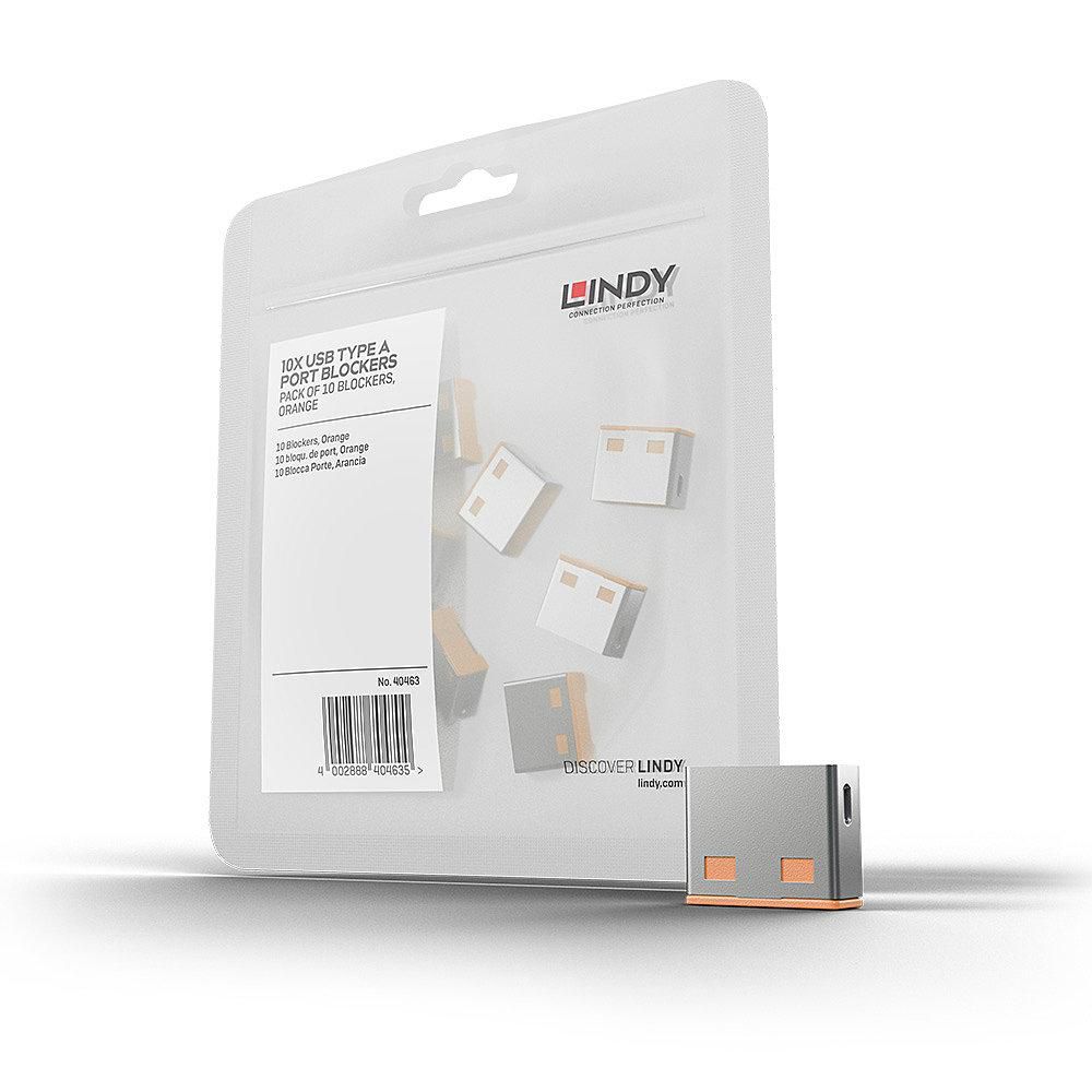 LINDY USB Port Schloss (10 Stück)OHNE Schlüssel: Code ORANGE