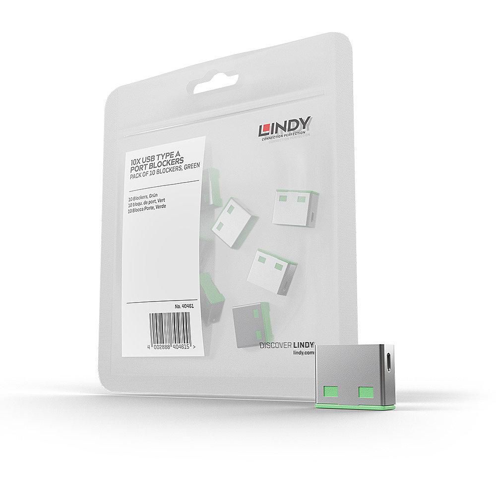 LINDY USB Port Schloss (10 Stück) OHNE Schlüssel: Code GRüN