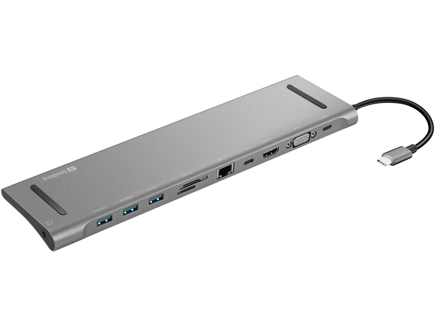USB-C 10-in-1 Docking Station - USB-C PD / USB-C / HDMI / VGA / 3x USB 3.0 A / RJ45 / Audio - 100w USB Power Delivery