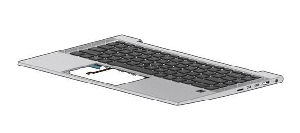 HP Top Cover w/ Keyboard DSC BL INTL (M44366-B31)