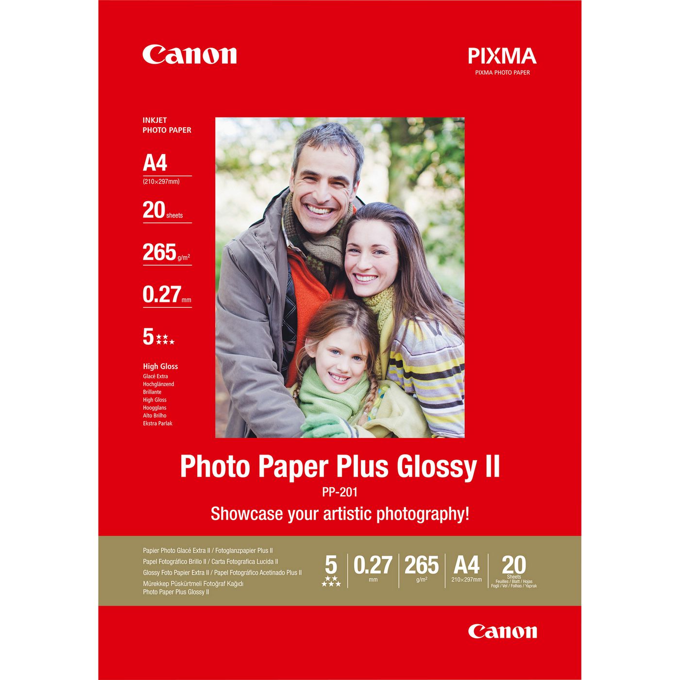 CANON Plus Glossy II PP-201 Fotopapier A4 20Blatt