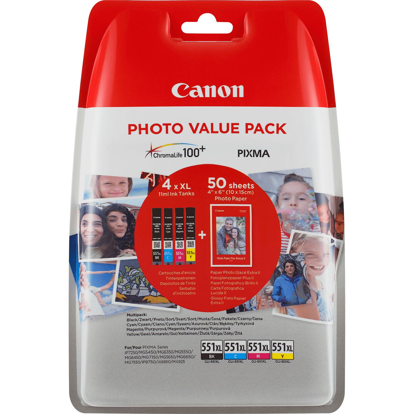 Canon 6443B006 CLI-551XL Photo Value 