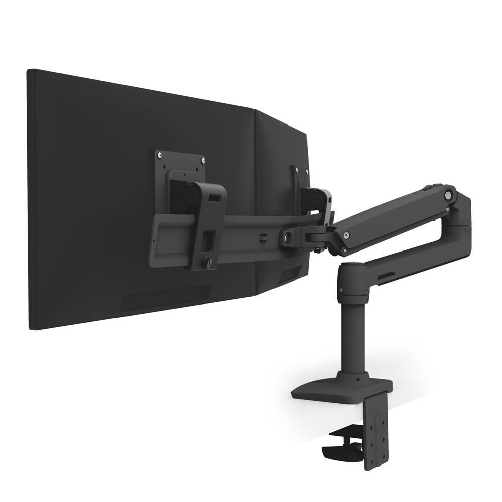 ERGOTRON LX dual direkt Tischhalterung Schwarz matt bis 63,5cm 25Zoll 0,9-5kg pro Display belastbar