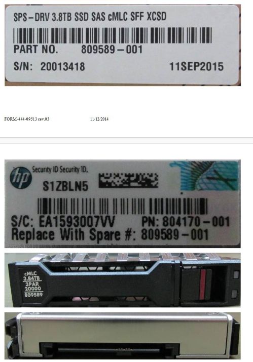 DRV 3.84TB SSD SAS CMLC SFF