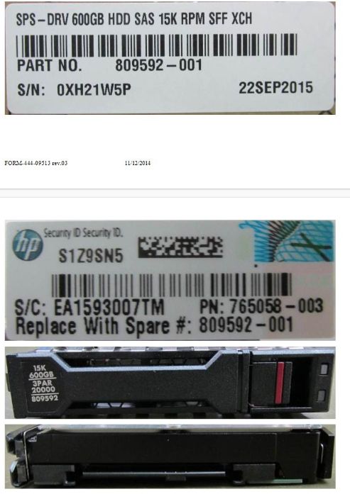 DRV 600GB HDD SAS 15K RPM - J8S20A