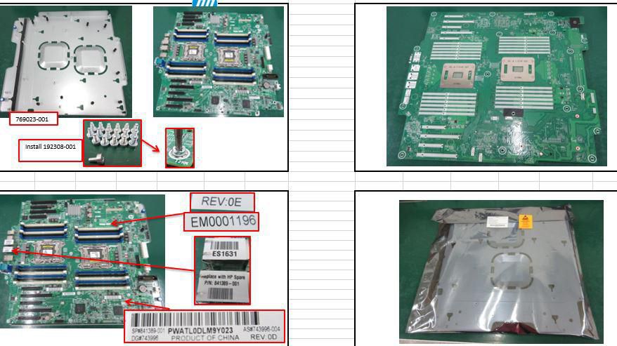 PCA M/B ML350 GEN9 BRDWL