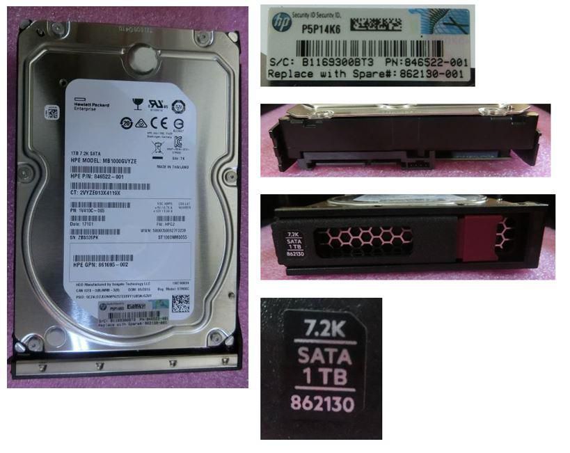 HP ENTERPRISE HPE SPS-DRV HDD 1TB 6G 7.2K LFF SATA MDL LP