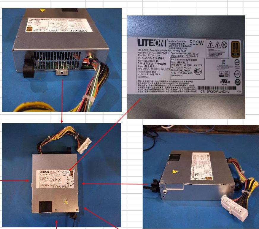 HP ENTERPRISE SPS-PS, 1U 12V 500W NOAUX HE-P